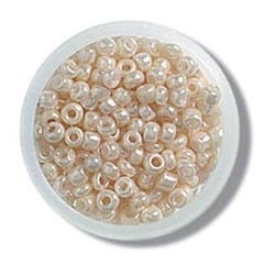 Trimits Beads Sequins Accessories Beads: Seed: Cream: 8g in a pack  - The Sewing Studio for sale UK - The Sewing Studio