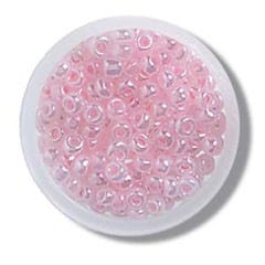 Trimits Beads Sequins Accessories Beads: Seed: Pastel Pink: 8g in a pack  - The Sewing Studio for sale UK - The Sewing Studio