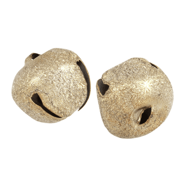 Trimits Beads Sequins Accessories Bells Jingle: Frosted Gold 30mm. Price per bell.  - The Sewing Studio for sale UK - The Sewing Studio