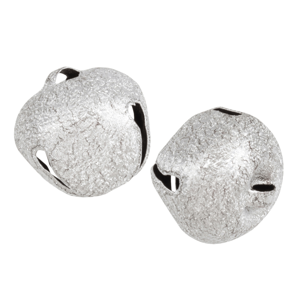 Trimits Beads Sequins Accessories Bells Jingle: Frosted Silver 30mm. Price per bell.  - The Sewing Studio