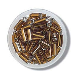 Trimits Beads Sequins Accessories Bugle Beads: Bronze: Pack of 8g  - The Sewing Studio