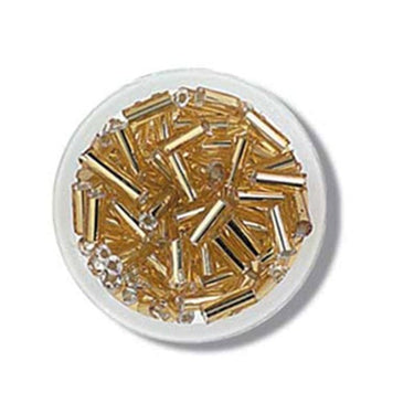 Trimits Beads Sequins Accessories Bugle Beads: Gold: Pack of 8g  - The Sewing Studio for sale UK - The Sewing Studio