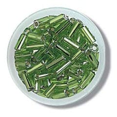 Trimits Beads Sequins Accessories Bugle Beads: Green: Pack of 8g  - The Sewing Studio for sale UK - The Sewing Studio