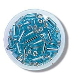 Trimits Beads Sequins Accessories Bugle Beads: Ice Blue: Pack of 8g  - The Sewing Studio for sale UK - The Sewing Studio