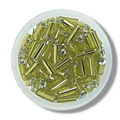 Trimits Beads Sequins Accessories Bugle Beads: Lime: Pack of 8g  - The Sewing Studio for sale UK - The Sewing Studio