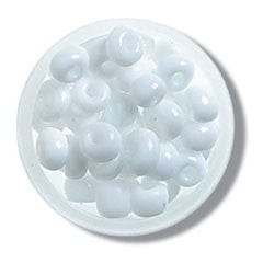 Trimits Beads Sequins Accessories E Beads: White: 8g in a pack  - The Sewing Studio for sale UK - The Sewing Studio