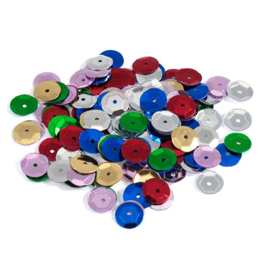 Trimits Beads Sequins Accessories Sequins: Cup: 8mm: Multicoloured  - The Sewing Studio for sale UK - The Sewing Studio
