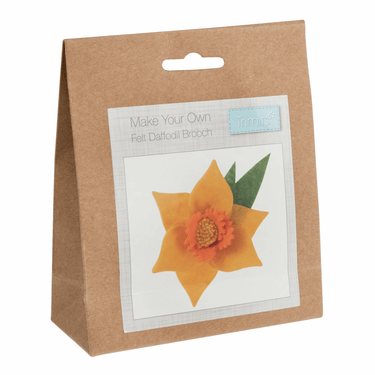 Trimits Felting Kits Felt Decoration Kit: Daffodil Brooch  - The Sewing Studio for sale UK - The Sewing Studio