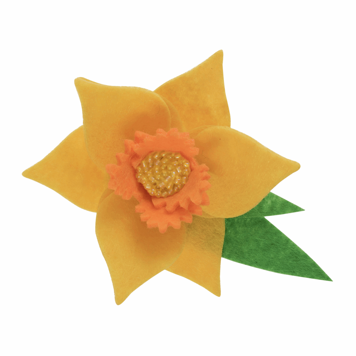 Trimits Felting Kits Felt Decoration Kit: Daffodil Brooch  - The Sewing Studio