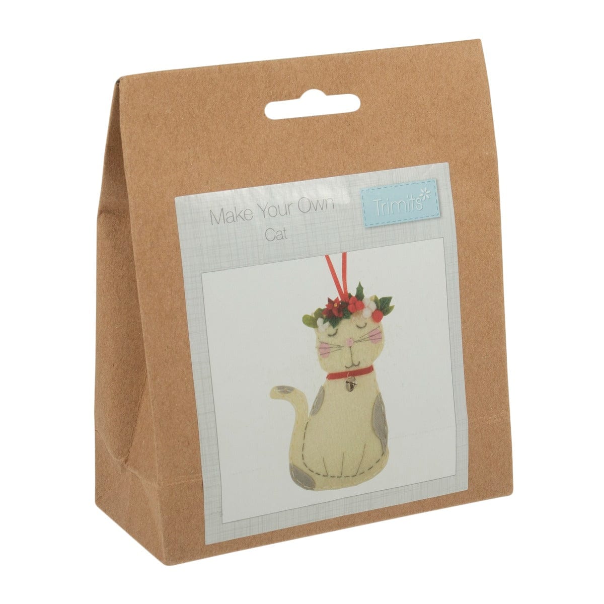 Trimits Felting Kits Felt Decoration Kit Festive Cat  - The Sewing Studio