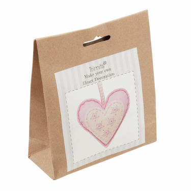 Trimits Felting Kits Felt Decoration Kit: Heart  - The Sewing Studio for sale UK - The Sewing Studio