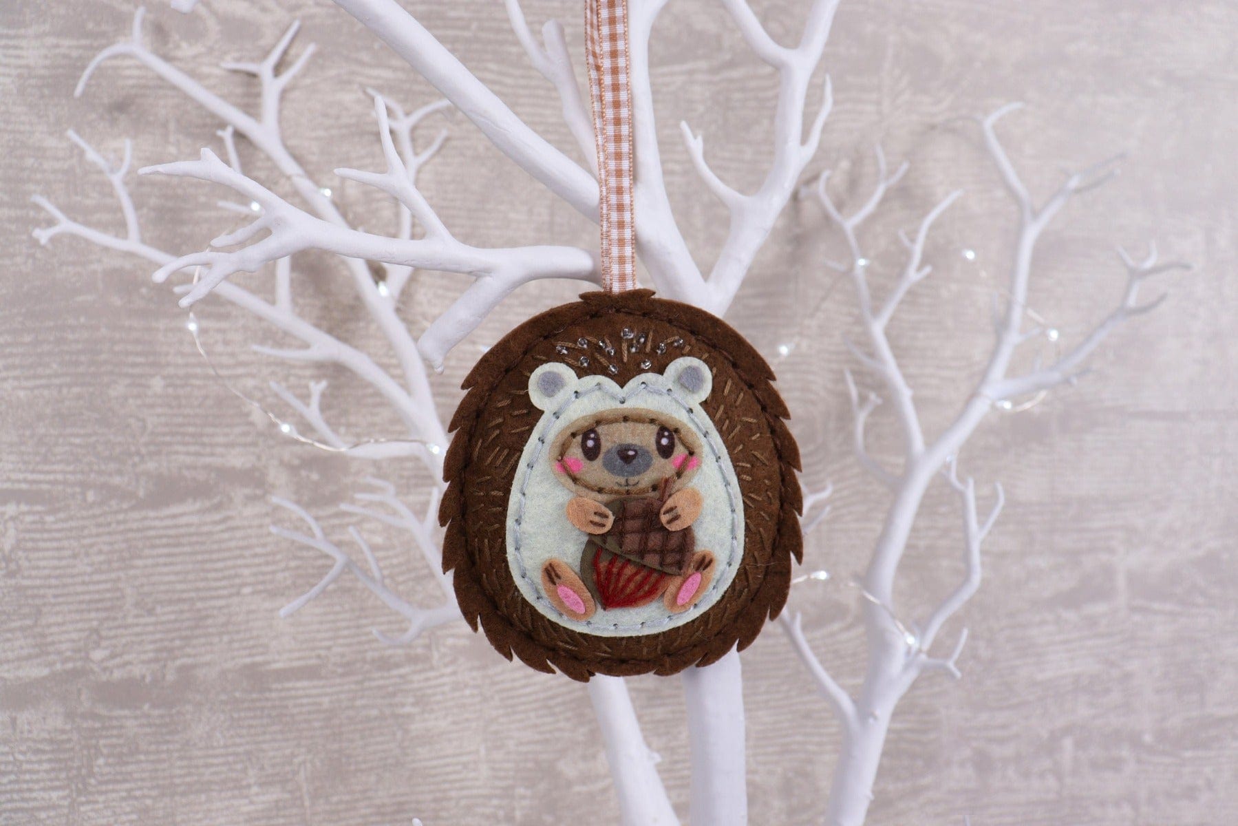 Trimits Felting Kits Felt Decoration Kit Hedgehog  - The Sewing Studio