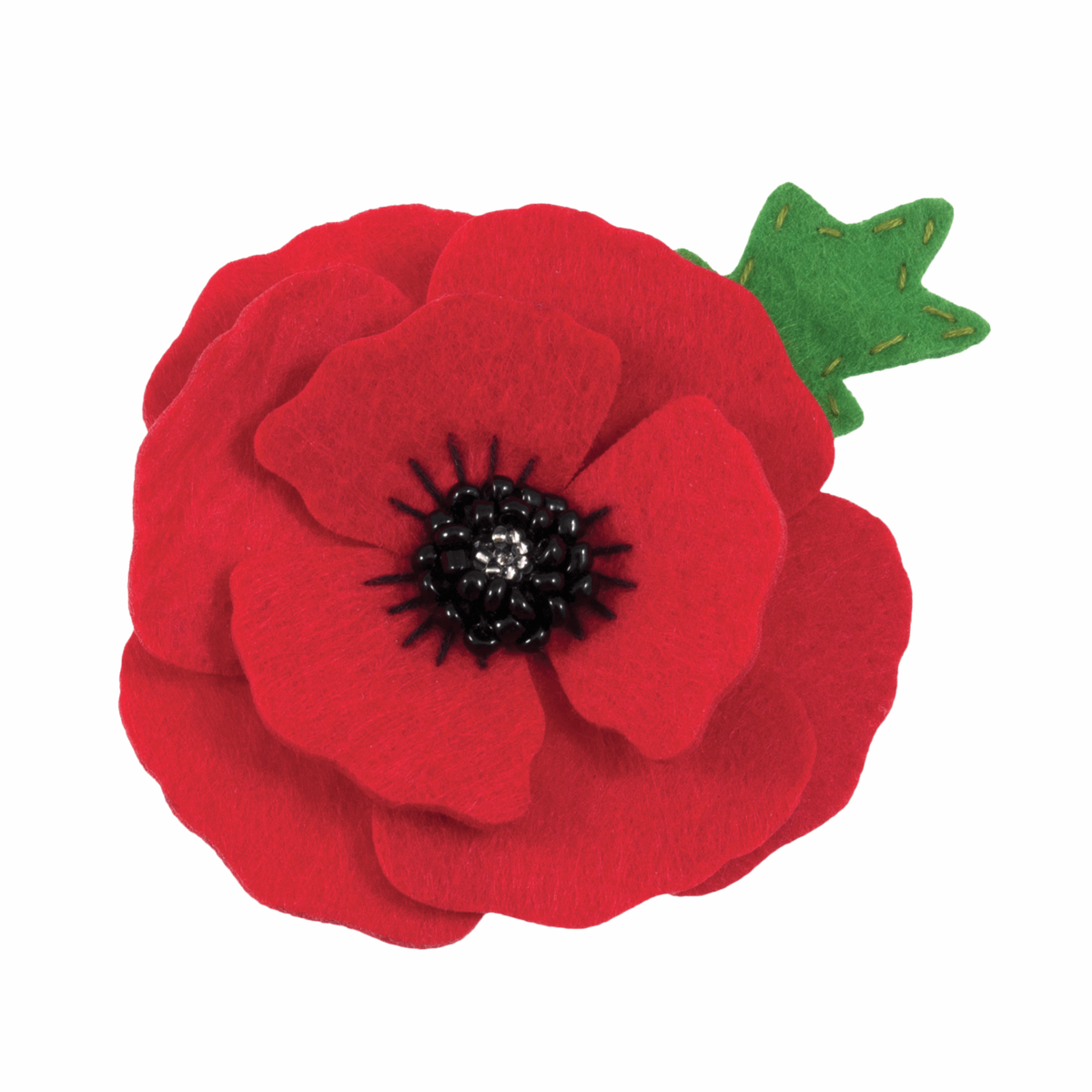 Trimits Felting Kits Felt Decoration Kit: Make Your Own Poppy Brooch  - The Sewing Studio