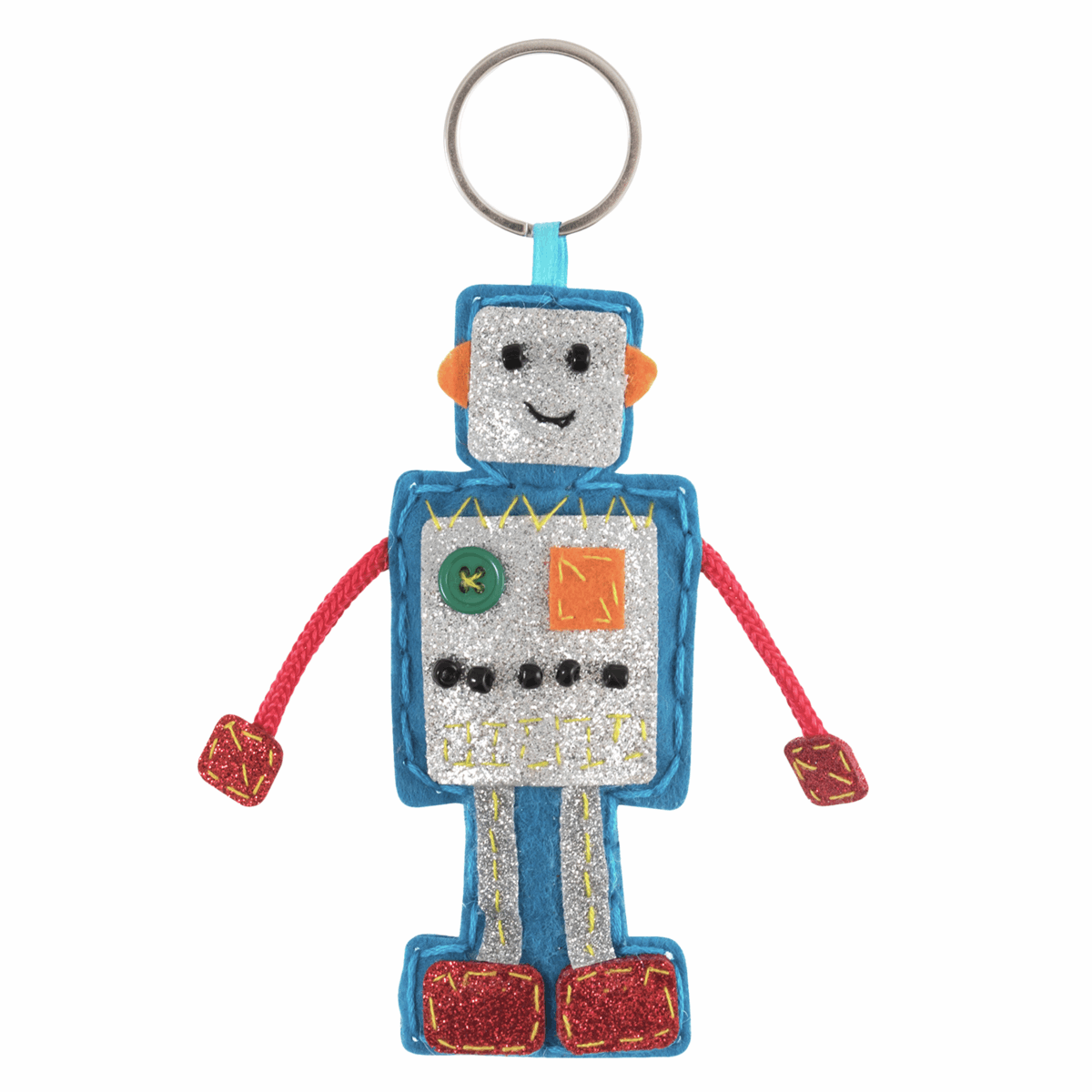 Trimits Felting Kits Felt Decoration Kit Robot Key Ring  - The Sewing Studio
