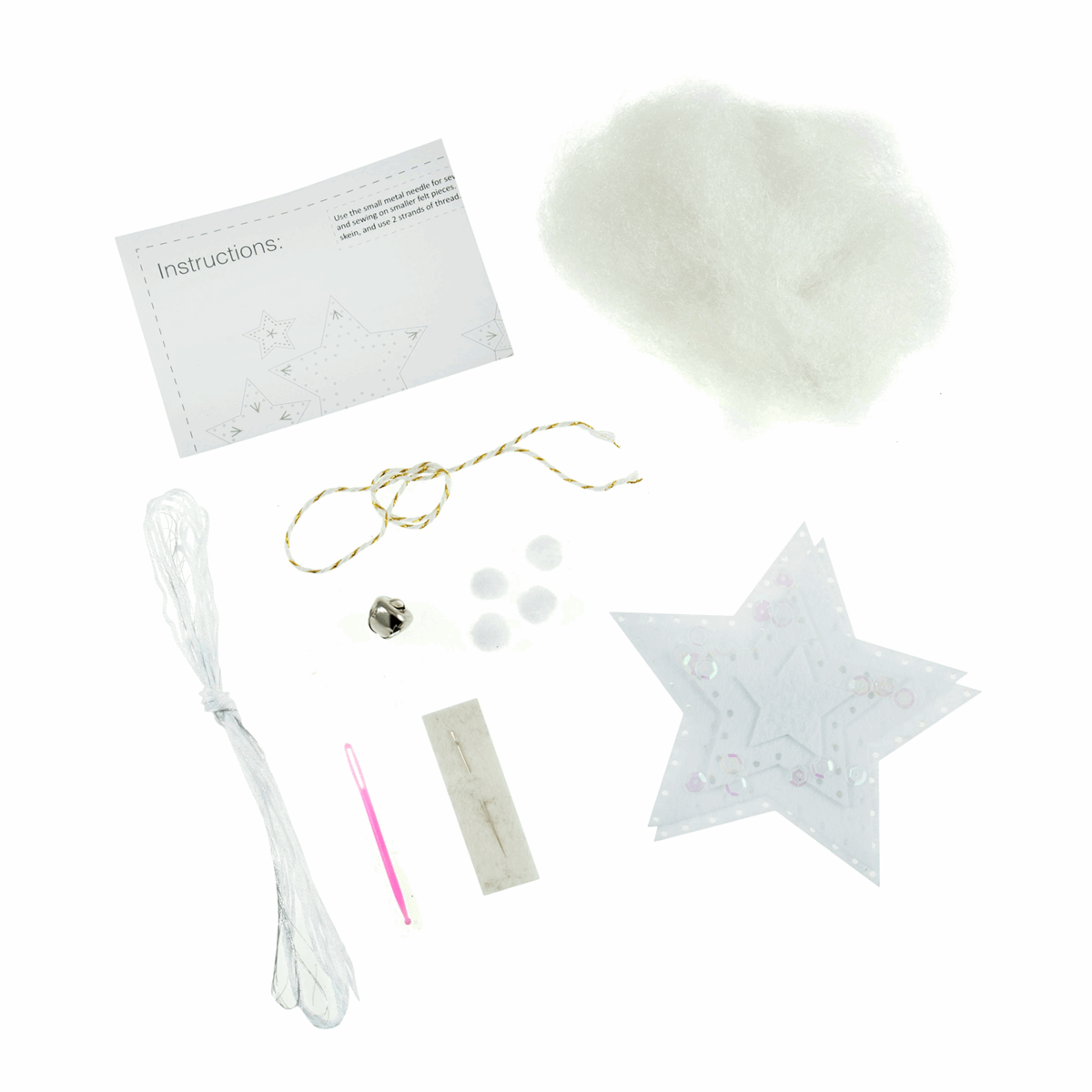 Trimits Felting Kits Felt Decoration Kit Silver Star  - The Sewing Studio