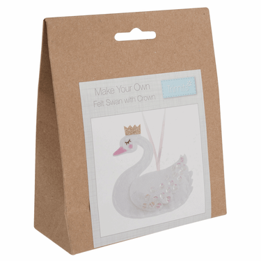 Trimits Felting Kits Felt Decoration Kit: Swan with Crown  - The Sewing Studio for sale UK - The Sewing Studio