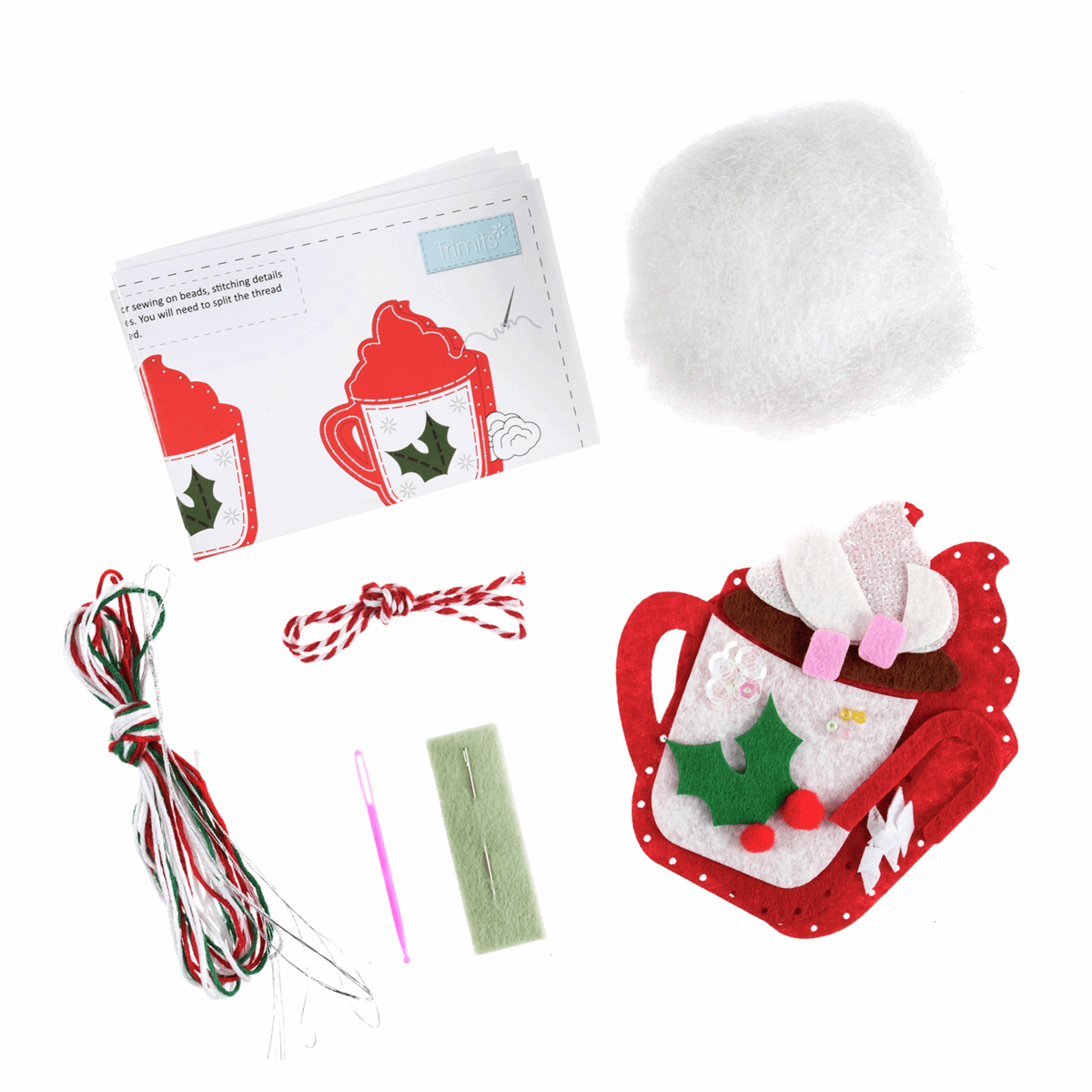 Trimits Felting Kits Felt Kit Christmas Hot Chocolate  - The Sewing Studio