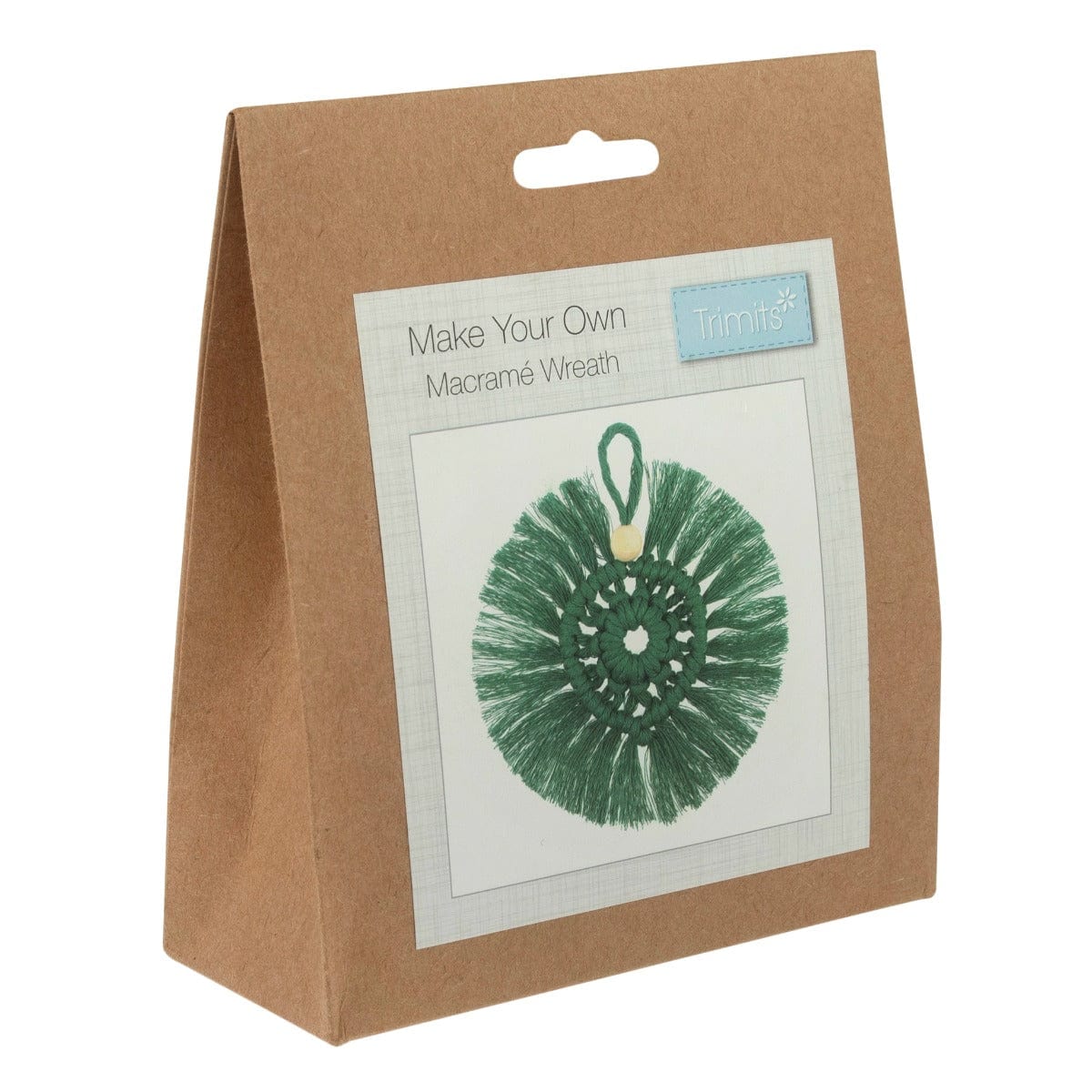 Trimits Sewing Kits Macramé Kit Wreath Decoration: Green  - The Sewing Studio