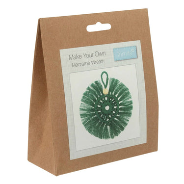 Trimits Sewing Kits Macramé Kit Wreath Decoration: Green  - The Sewing Studio for sale UK - The Sewing Studio
