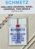 Schmetz Sewing Machine Needle Universal Twin 2.5mm Size 80/12