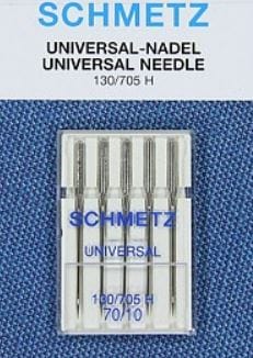 Schmetz Sewing Machine Needles Universal Size 70/10 Pack of 5