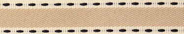 Vintage Stitch Ribbon: 15mm wide: Beige. Price per metre.