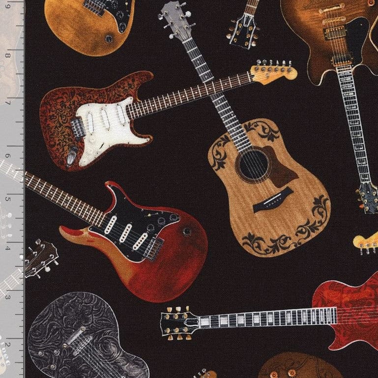 Timeless Treasures Fabric Guitars Classic