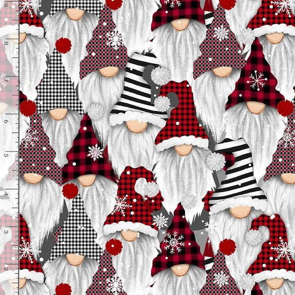 Softie Minky Fabric Holiday Gnomes