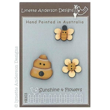 Lynette Anderson Designs Sunshine And Flowers Button Pack