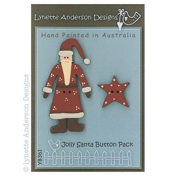 Lynette Anderson Designs Jolly Santa and Star Buttons