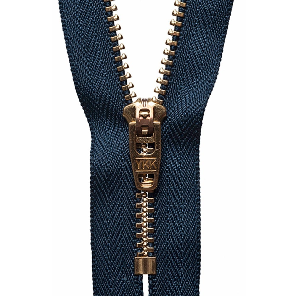 YKK Zips YKK Brass Jeans Zip 10cm Colour 560  - The Sewing Studio