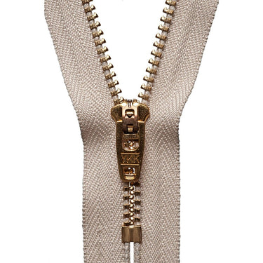 YKK Zips YKK Brass Jeans Zip 20cm Colour 572  - The Sewing Studio for sale UK - The Sewing Studio
